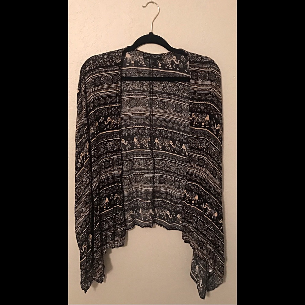 Forever 21+ Elephant Cover up/Kimono